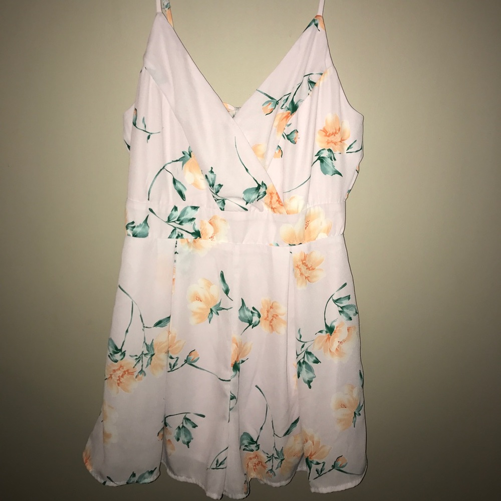 Light purple floral romper